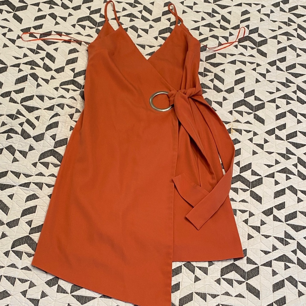 C/MEO Collective Terracotta Wrap Dress